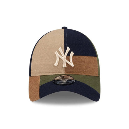 This is a New York Yankees MLB Patchwork Open Brown 9TWENTY Adjustable Cap 3