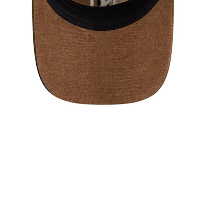 This is a New York Yankees MLB Patchwork Open Brown 9TWENTY Adjustable Cap 7
