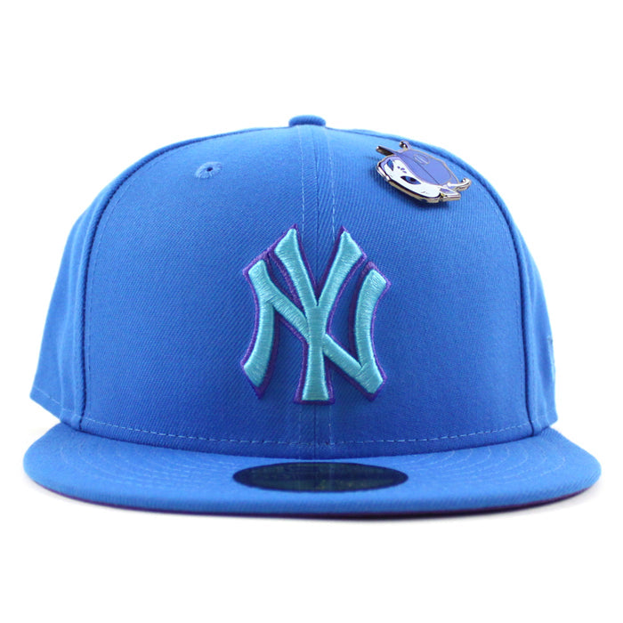 New York Yankees OUTERSPACE Neptune New Era 59Fifty Fitted Hat (Blue Purple Under Brim)