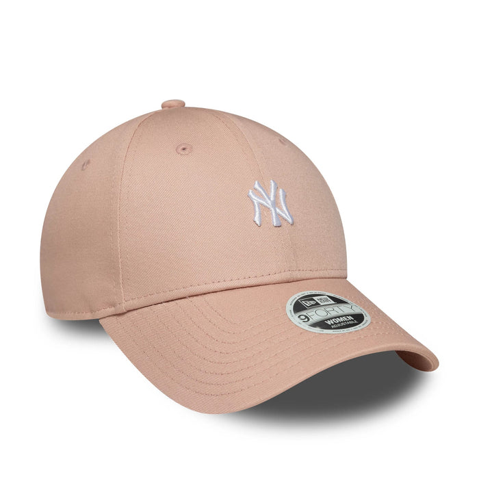 This is a New York Yankees Womens MLB Mini Logo Pastel Pink 9FORTY Adjustable Cap 3