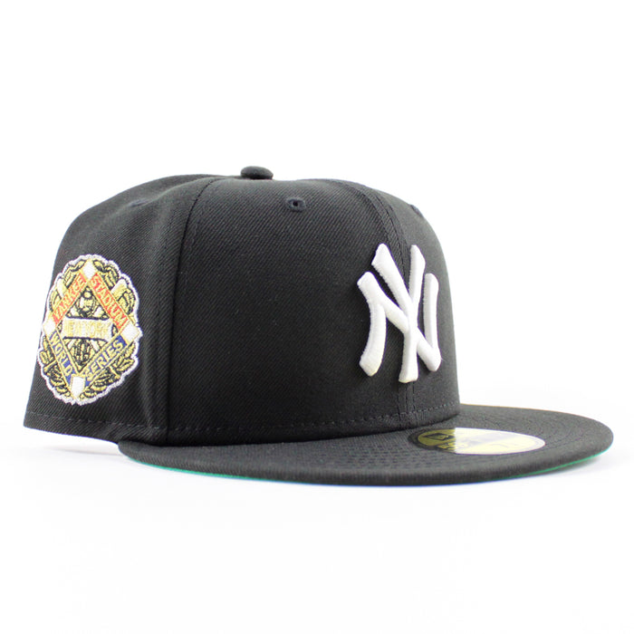 New York Yankees YANKEE STADIUM New Era 59Fifty Fitted Hat (Black Green Under Brim)