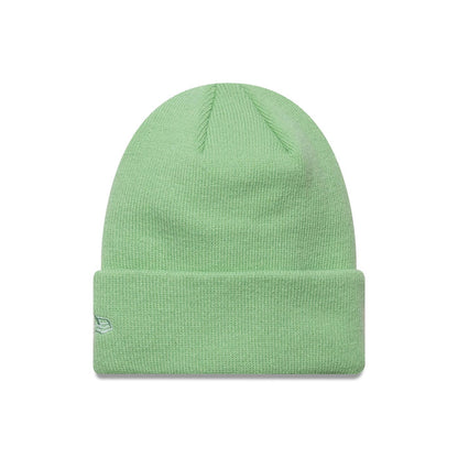 This is a New York Yankees Youth MLB League Essential Pastel Green Cuff Knit Beanie Hat 2