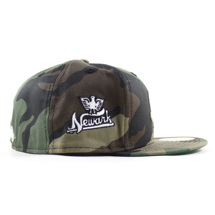 Newark Eagles New Era 59Fifty Fitted Hat (WoodLand Camo Green Under Brim)