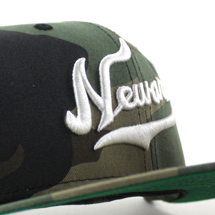 Newark Eagles New Era 59Fifty Fitted Hat (WoodLand Camo Green Under Brim)