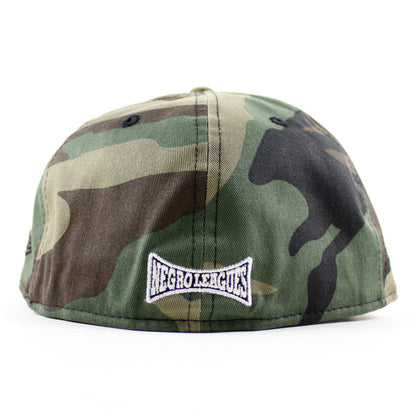 Newark Eagles New Era 59Fifty Fitted Hat (WoodLand Camo Green Under Brim)