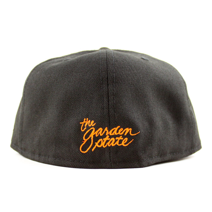 NJ Script New Era 59Fifty Fitted Hat (Black Orange Gray Under Brim)