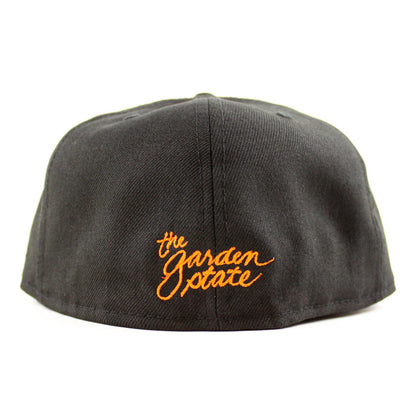 NJ Script New Era 59Fifty Fitted Hat (Black Orange Gray Under Brim)