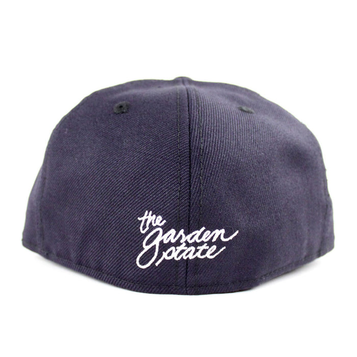 NJ Script New Era 59Fifty Fitted Hat (GITD NAVY Gray Under Brim)