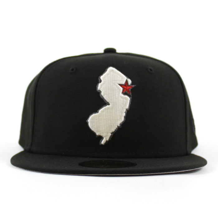 NJ State New Era 59Fifty Fitted Hat (Black Gray Under Brim)