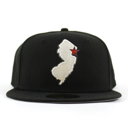 NJ State New Era 59Fifty Fitted Hat (Black Gray Under Brim)