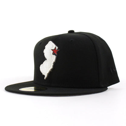 NJ State New Era 59Fifty Fitted Hat (Black Gray Under Brim)