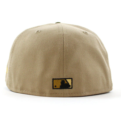 Oakland Athletics 1973 All Star Game New Era 59Fifty Fitted Hat (Camel Black Gray Under Brim)