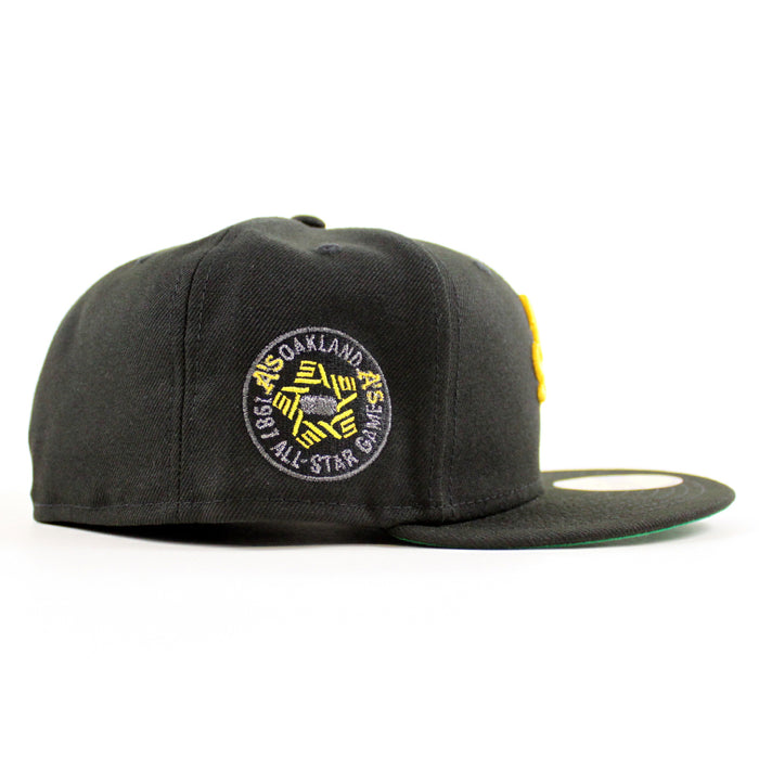Oakland Athletics 1987 All Star Game Era 59Fifty Fitted Hat (Black Green Under Brim)