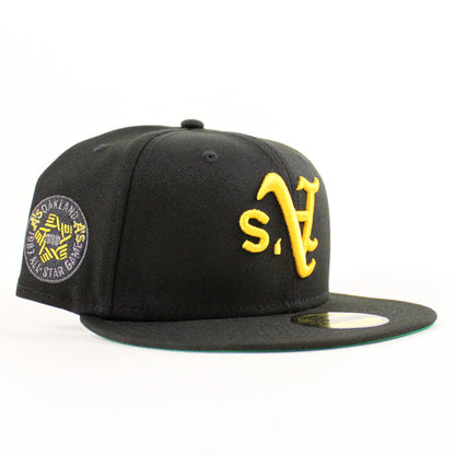 Oakland Athletics 1987 All Star Game Era 59Fifty Fitted Hat (Black Green Under Brim)