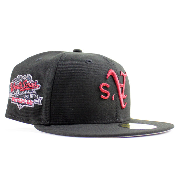 Oakland Athletics 1989 Battle of the Bay New Era 59Fifty Fitted Hat (Black Gray Under Brim)