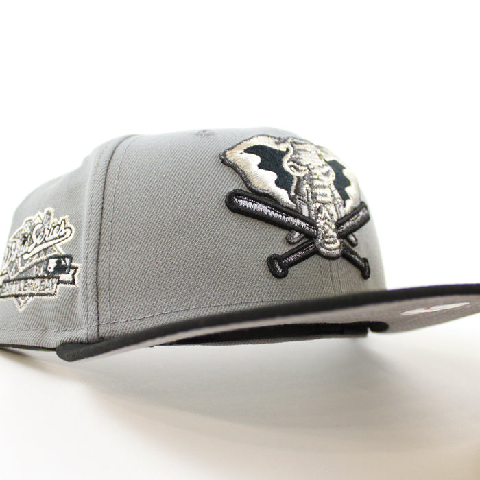 Oakland Athletics 1989 World Series Era 59Fifty Fitted Hat (Misty Morning Black Gray Under Brim)