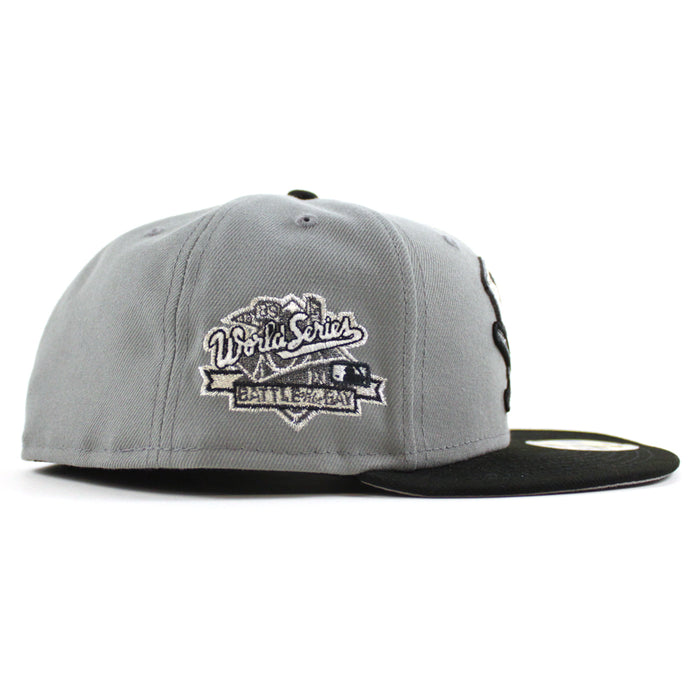 Oakland Athletics 1989 World Series Era 59Fifty Fitted Hat (Misty Morning Black Gray Under Brim)