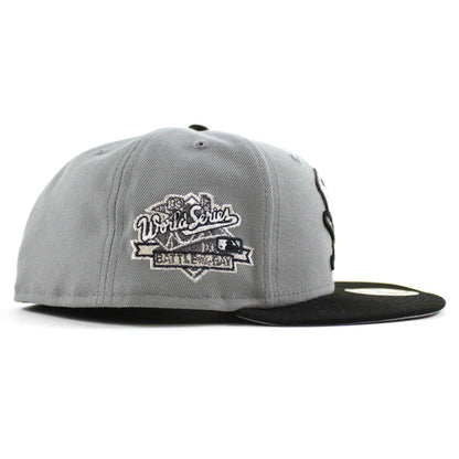 Oakland Athletics 1989 World Series Era 59Fifty Fitted Hat (Misty Morning Black Gray Under Brim)