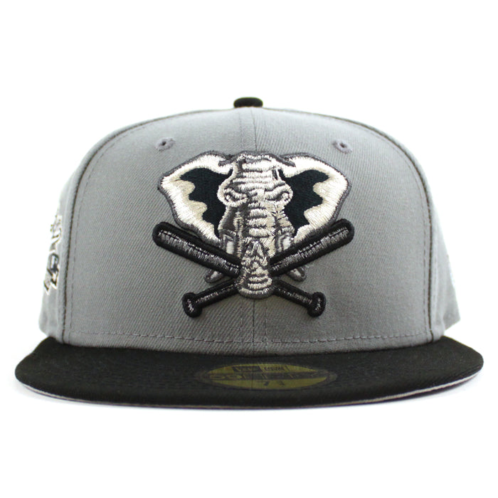 Oakland Athletics 1989 World Series Era 59Fifty Fitted Hat (Misty Morning Black Gray Under Brim)