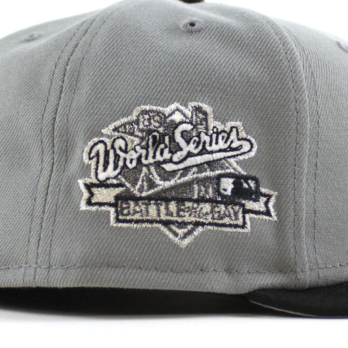 Oakland Athletics 1989 World Series Era 59Fifty Fitted Hat (Misty Morning Black Gray Under Brim)