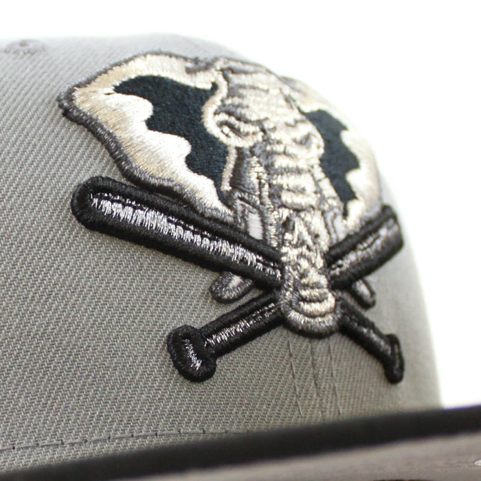 Oakland Athletics 1989 World Series Era 59Fifty Fitted Hat (Misty Morning Black Gray Under Brim)