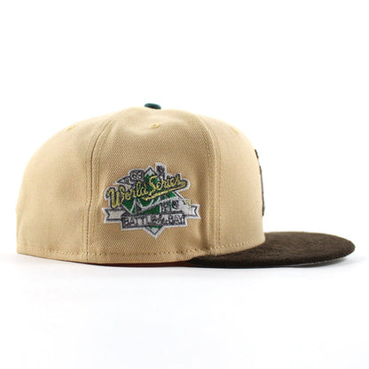 Oakland Athletics 1989 World Series New Era 59Fifty Fitted Hat (Pecan Brown Gray Under Brim)