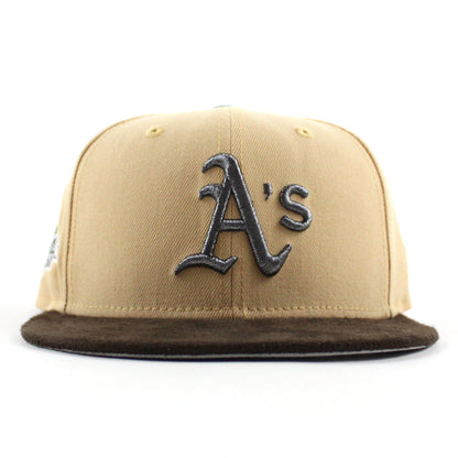 Oakland Athletics 1989 World Series New Era 59Fifty Fitted Hat (Pecan Brown Gray Under Brim)
