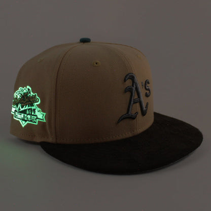 Oakland Athletics 1989 World Series New Era 59Fifty Fitted Hat (Pecan Brown Gray Under Brim)