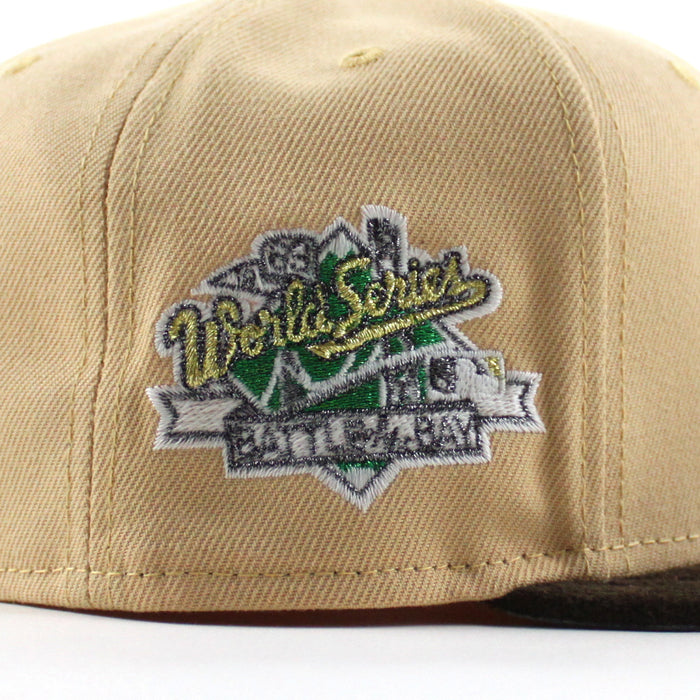 Oakland Athletics 1989 World Series New Era 59Fifty Fitted Hat (Pecan Brown Gray Under Brim)