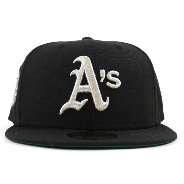 Oakland Athletics 50th Anniversary New Era 59Fifty Fitted Hat (Black Green Under Brim)