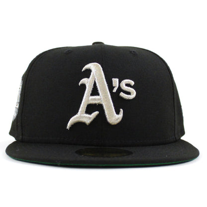Oakland Athletics 50th Anniversary New Era 59Fifty Fitted Hat (Black Green Under Brim)