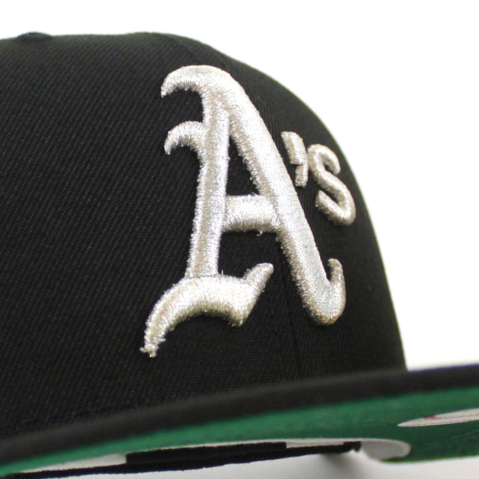 Oakland Athletics 50th Anniversary New Era 59Fifty Fitted Hat (Black Green Under Brim)