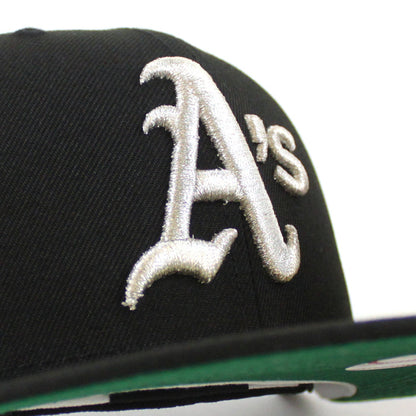 Oakland Athletics 50th Anniversary New Era 59Fifty Fitted Hat (Black Green Under Brim)