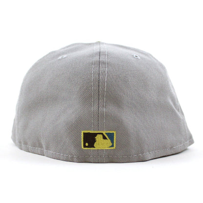 Oakland Athletics 50TH ANNIVERSARY New Era 59Fifty Fitted Hat (GRAY WALNUT STEEL BLUE Under Brim)