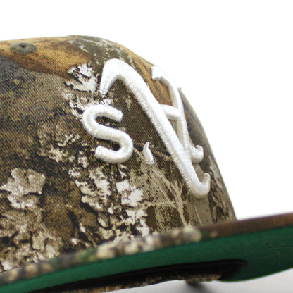Oakland Athletics 50th Anniversary New Era 59Fifty Fitted Hat (RealTree Camo Green Under Brim)