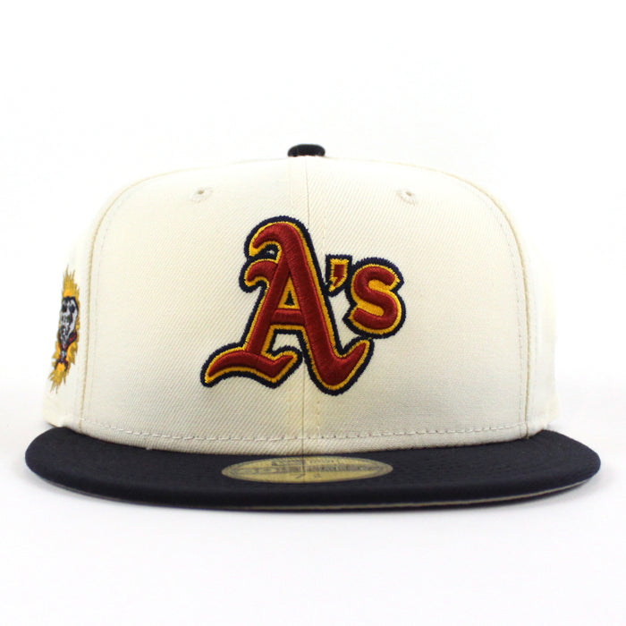 Oakland Athletics Elephant New Era 59Fifty Fitted Hat (Chrome Navy Gray Under Brim)