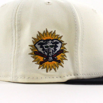 Oakland Athletics Elephant New Era 59Fifty Fitted Hat (Chrome Navy Gray Under Brim)