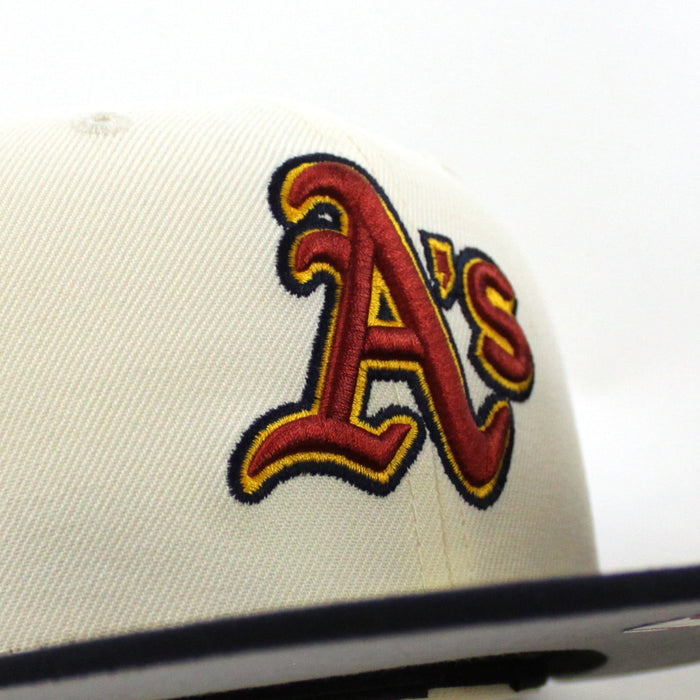 Oakland Athletics Elephant New Era 59Fifty Fitted Hat (Chrome Navy Gray Under Brim)