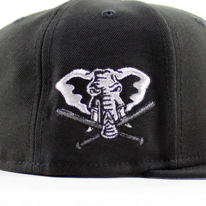 Oakland Athletics Elephant Patch New Era 59Fifty Fitted Hat (Black Gray Under Brim)