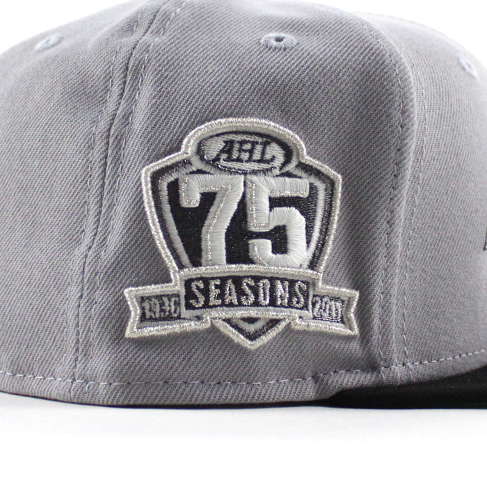 Ontario Reign 75th Anniversary New Era 59Fifty Fitted Hat (Gray Black Green Under Brim)