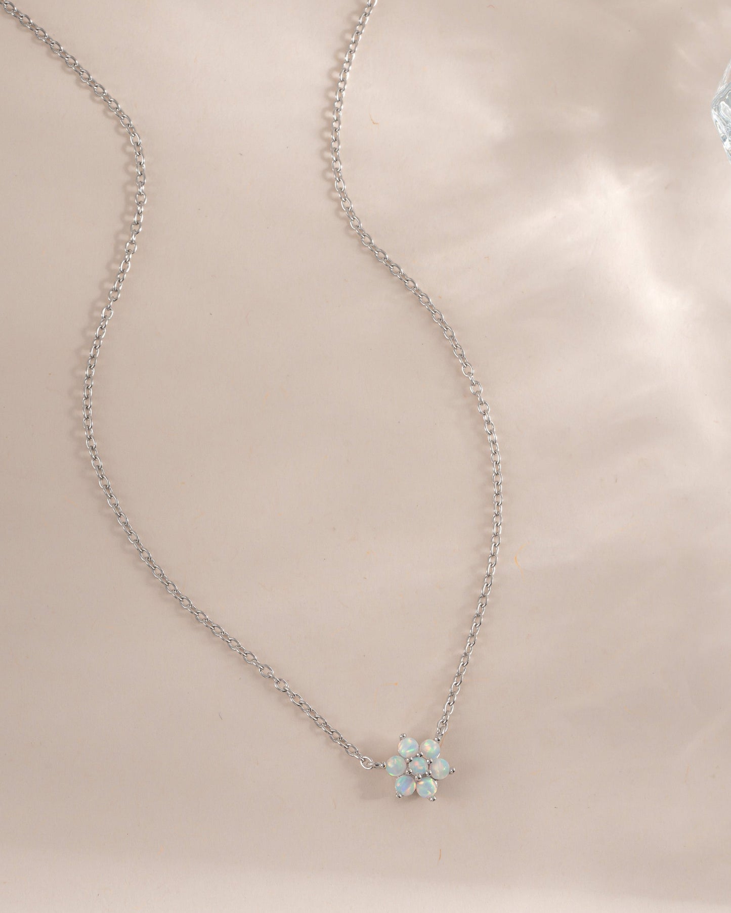 Opal Flower Necklace