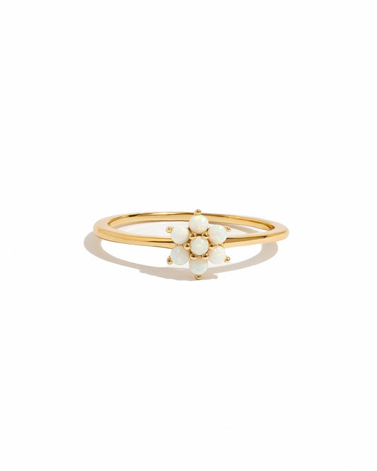 Opal Flower Ring