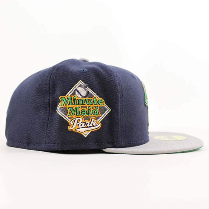 Orbit Mascot Houston Astros Minute Maid Park New Era 59Fifty Fitted Hat (Navy Gray Green Under Brim)