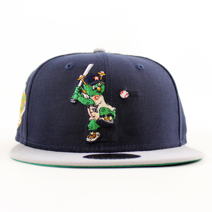 Orbit Mascot Houston Astros Minute Maid Park New Era 59Fifty Fitted Hat (Navy Gray Green Under Brim)