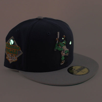Orbit Mascot Houston Astros Minute Maid Park New Era 59Fifty Fitted Hat (Navy Gray Green Under Brim)