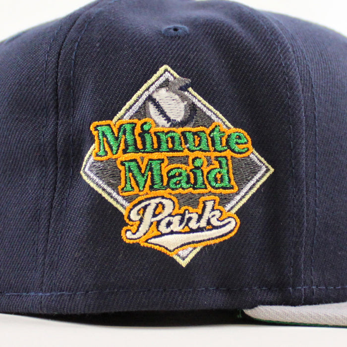 Orbit Mascot Houston Astros Minute Maid Park New Era 59Fifty Fitted Hat (Navy Gray Green Under Brim)