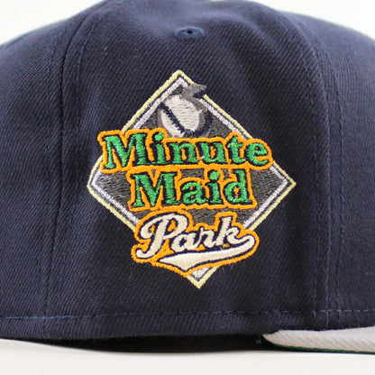 Orbit Mascot Houston Astros Minute Maid Park New Era 59Fifty Fitted Hat (Navy Gray Green Under Brim)