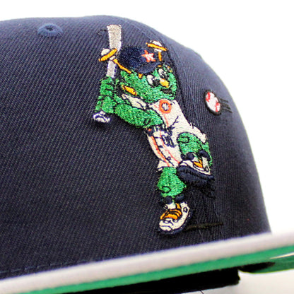 Orbit Mascot Houston Astros Minute Maid Park New Era 59Fifty Fitted Hat (Navy Gray Green Under Brim)