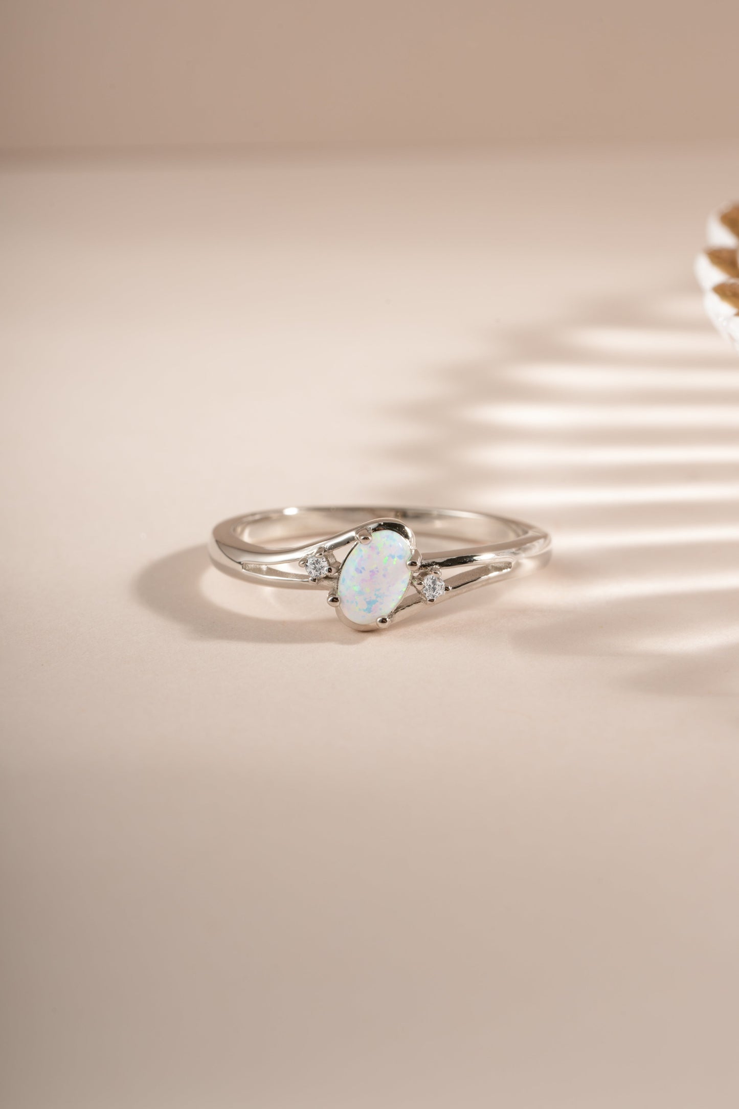 Small Oval Opal Ring