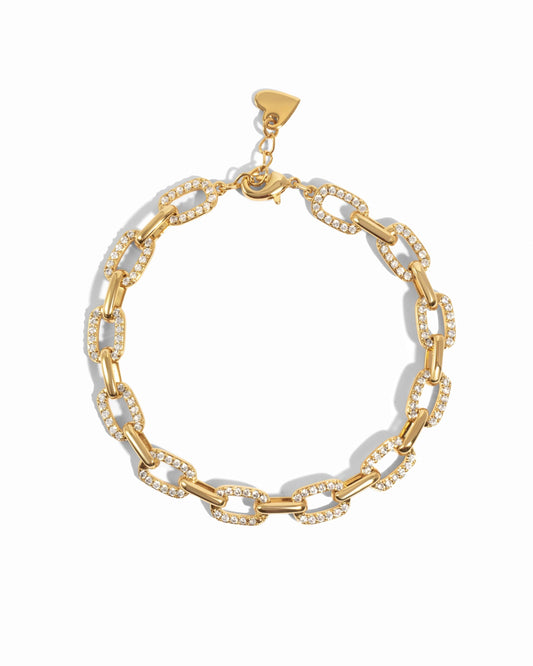 Pave Chain Link Bracelet